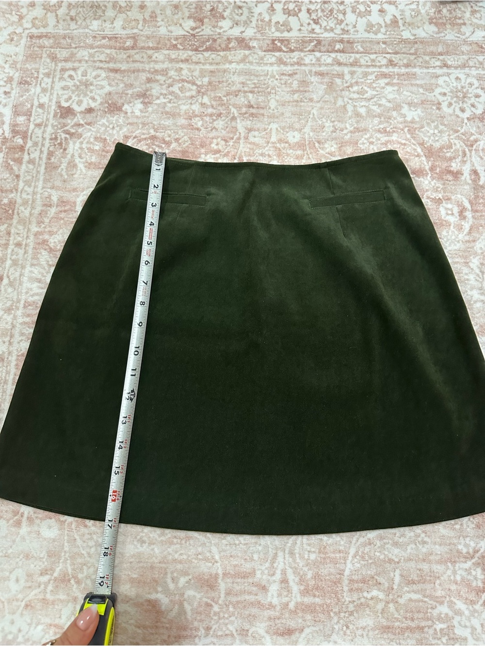 Vintage 🥝 Express Deep Green A-Line Skirt - Picture 4 of 8